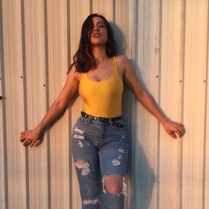 ASOS bodysuit ⚡️with a mix of gold yellow colors